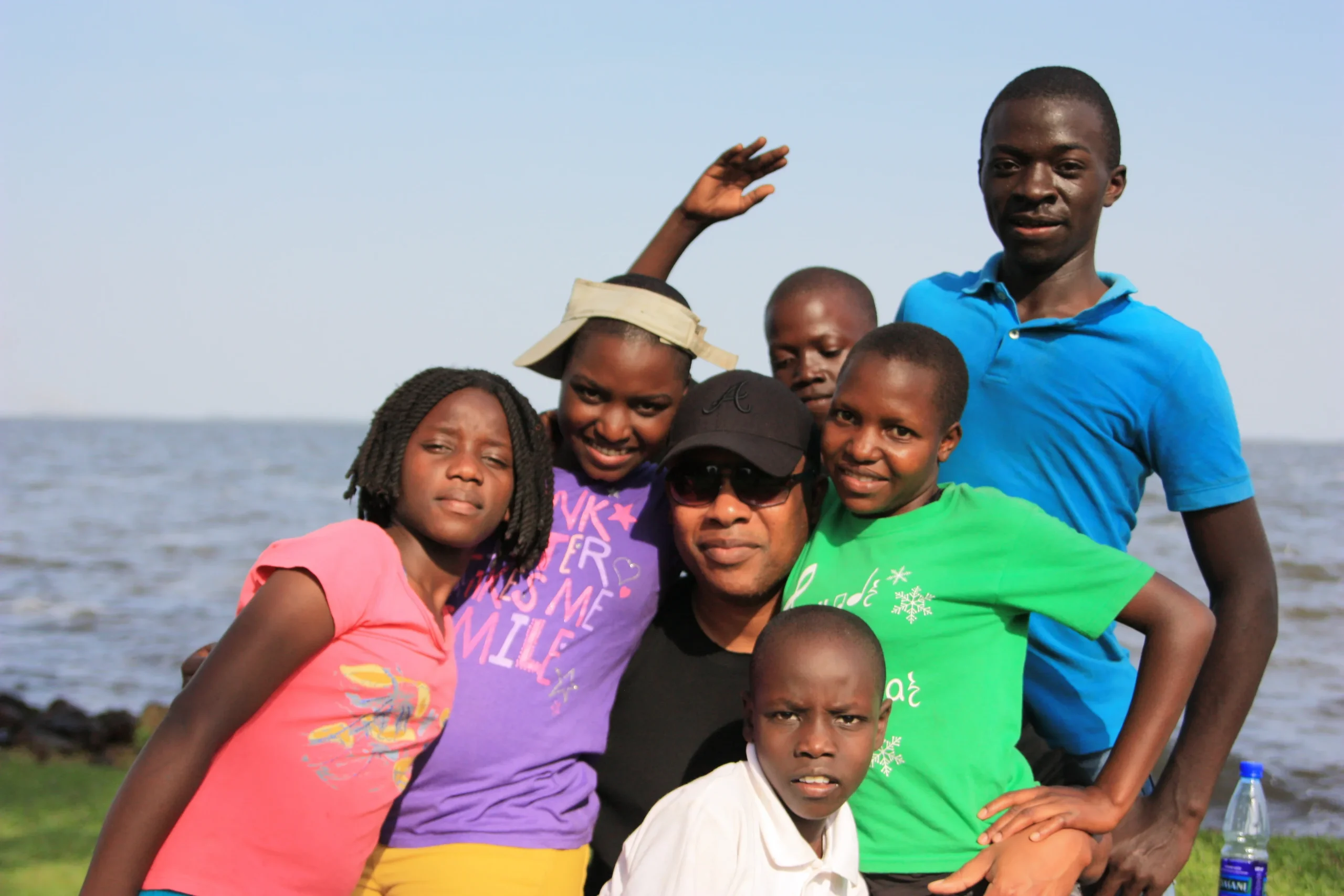 The Love House children at Lake Nabugabo